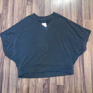 Women's Olive V-Neck Top